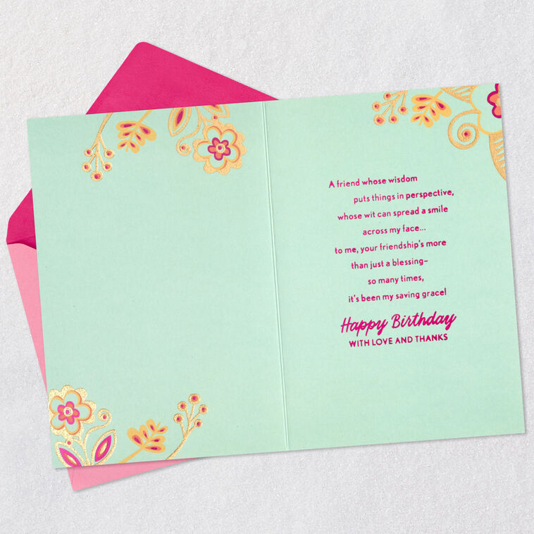 Hallmark Your Friendship Is A Blessing Birthday Card