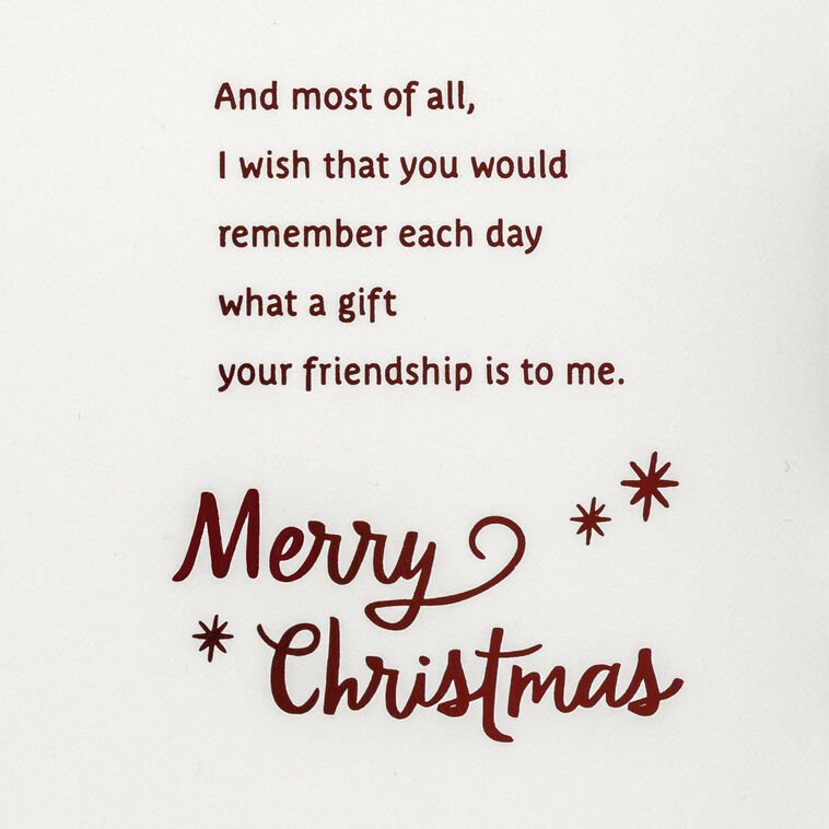 Hallmark Your Friendship Is A Gift Christmas Card For Friend