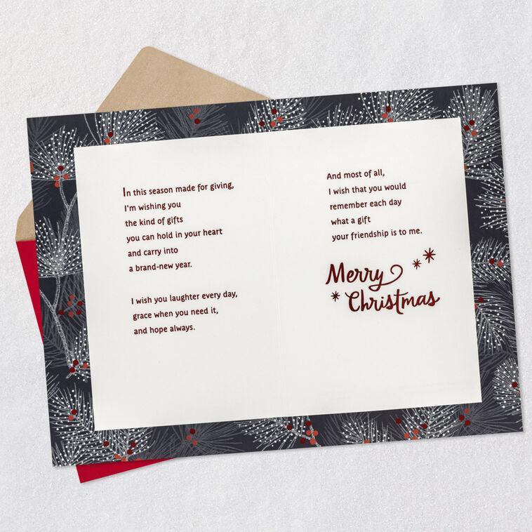Hallmark Your Friendship Is A Gift Christmas Card For Friend