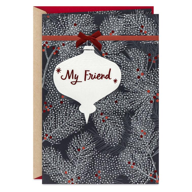 hallmark Your Friendship Is a Gift Christmas Card for Friend