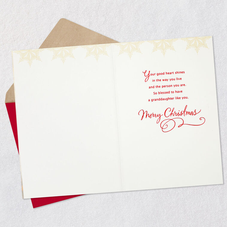 Hallmark Your Good Heart Shines Christmas Card For Granddaughter