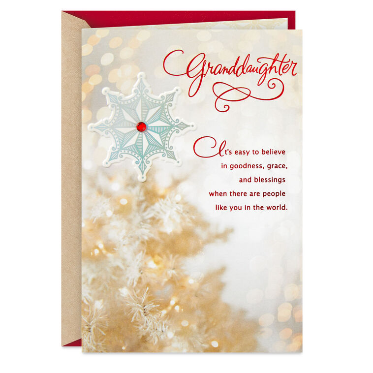 hallmark Your Good Heart Shines Christmas Card for Granddaughter