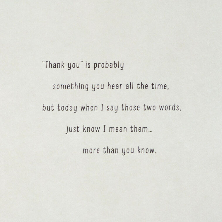 Hallmark Your Kindness Means So Much Thank-You Card