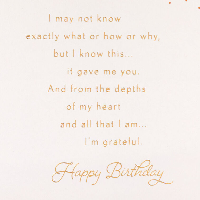 Hallmark Your Love Is A Blessing Romantic Birthday Card