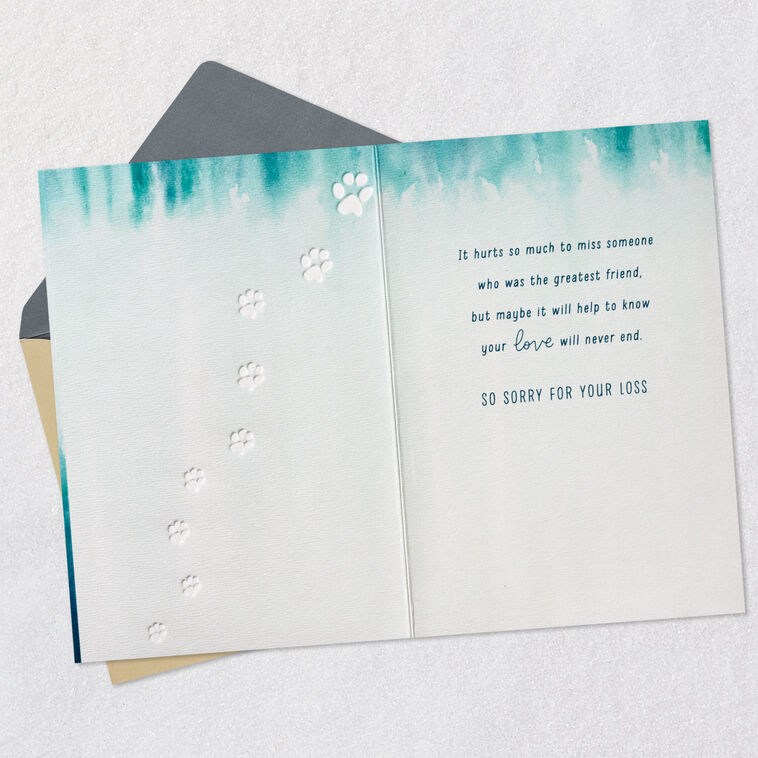 Hallmark Your Love Will Never End Sympathy Card For Loss Of Dog