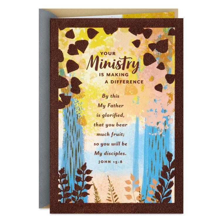 hallmark Your Ministry Is Making a Difference Religious Thank You Card