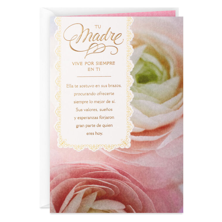 hallmark Your Mother Lives On In You Spanish-Language Sympathy Card