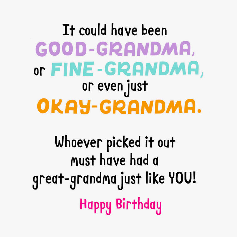 Hallmark Your Name Says It All Birthday Card For Great-Grandma
