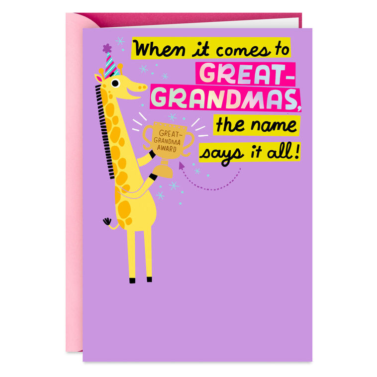 hallmark Your Name Says It All Birthday Card for Great-Grandma