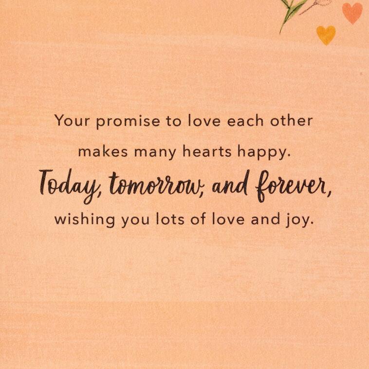 Hallmark Your Promise Makes Hearts Happy Bridal Shower Card For Couple