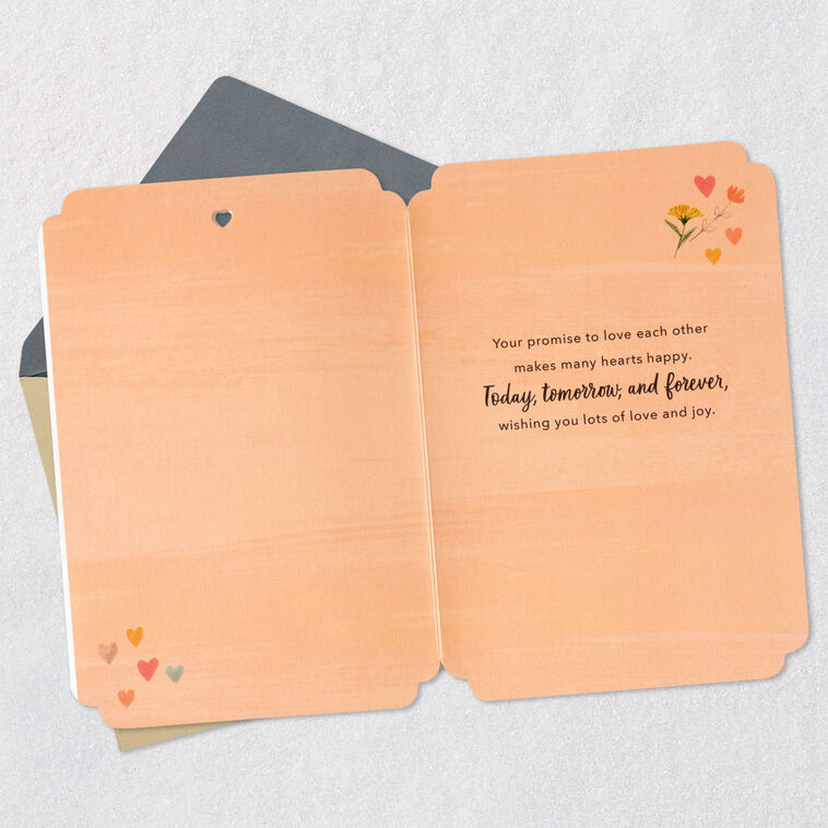 Hallmark Your Promise Makes Hearts Happy Bridal Shower Card For Couple