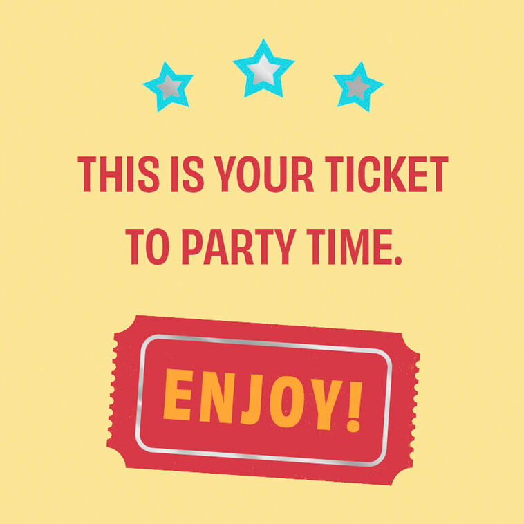 Hallmark Your Ticket To Party Time Birthday Card For Kids