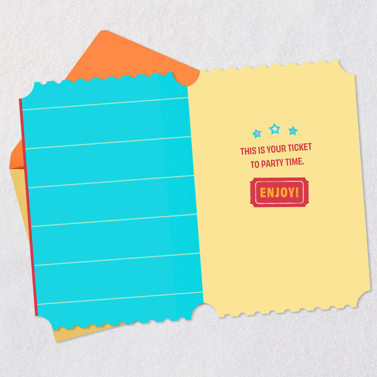 Hallmark Your Ticket To Party Time Birthday Card For Kids