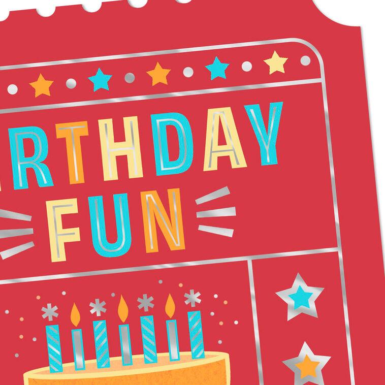 Hallmark Your Ticket To Party Time Birthday Card For Kids