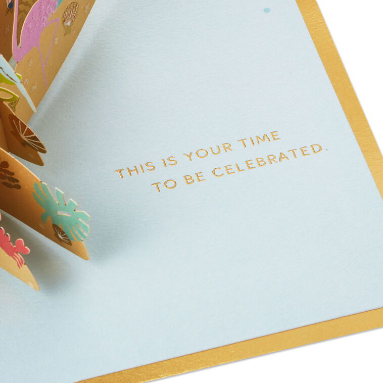 Hallmark Your Time To Celebrate Tropical Beach 3D Pop-Up Card