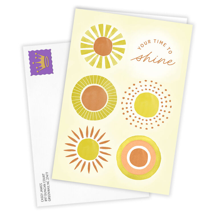 Hallmark Your Time To Shine Sunbursts Blank Custom Card