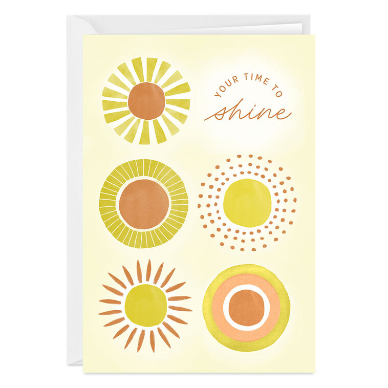 hallmark Your Time to Shine Sunbursts Blank Custom Card