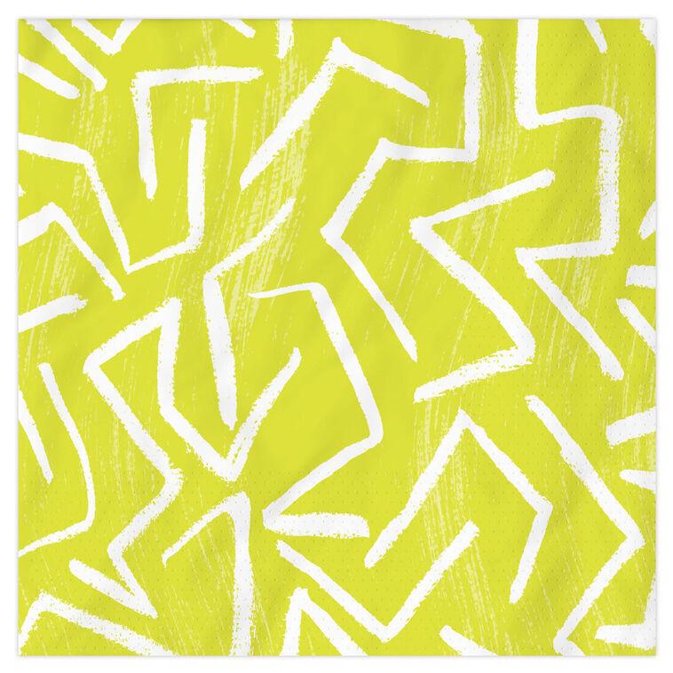 hallmark Zig-Zag Stripe on Yellow Dinner Napkins Pack of 20