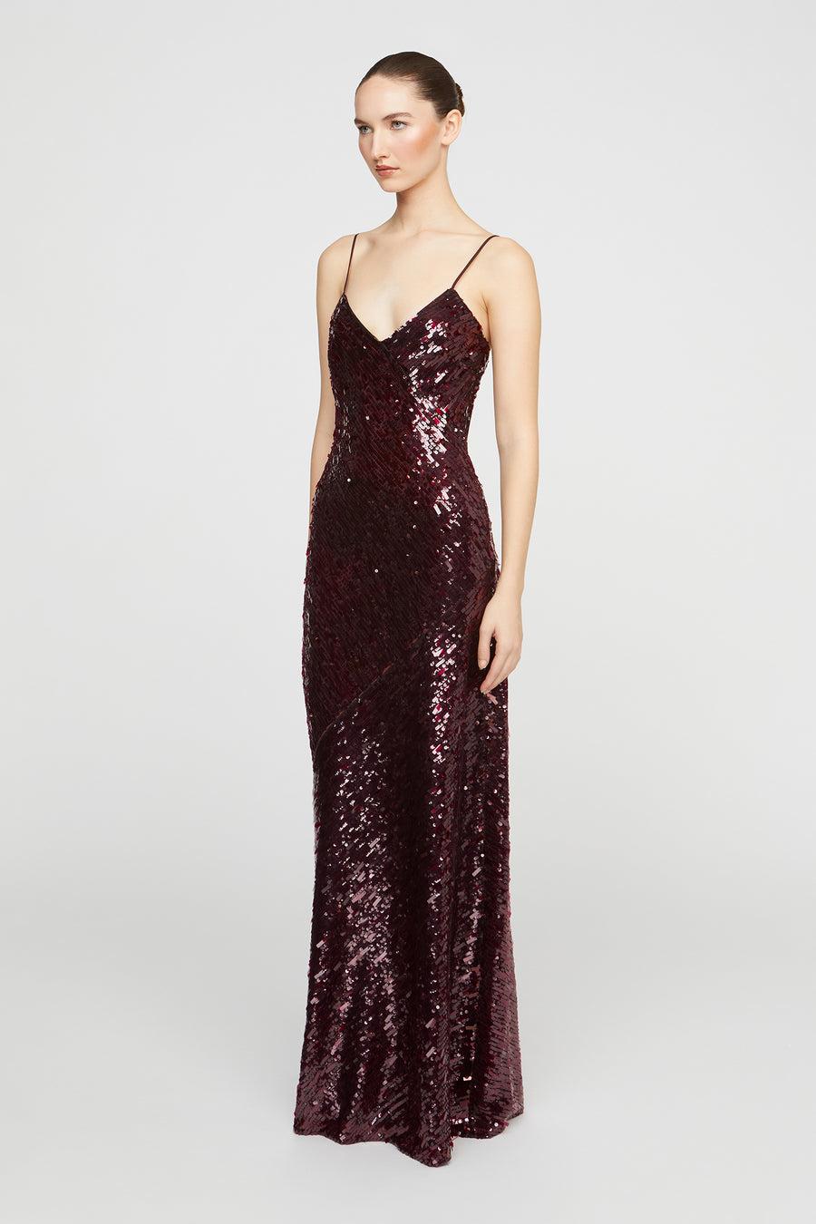 Halston Heritage Alanna Sequin Gown