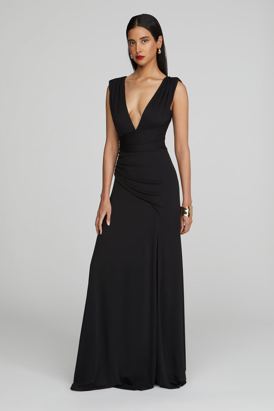 Halston Heritage Alessia Matte Jersey Gown