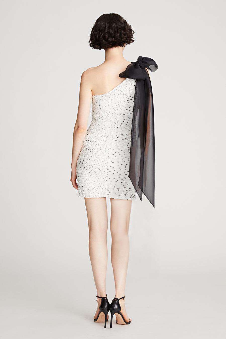 Halston Heritage Analise Dress In Micro Dot