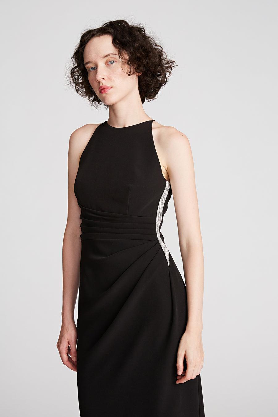 Halston Heritage Annika Gown In Stretch Crepe