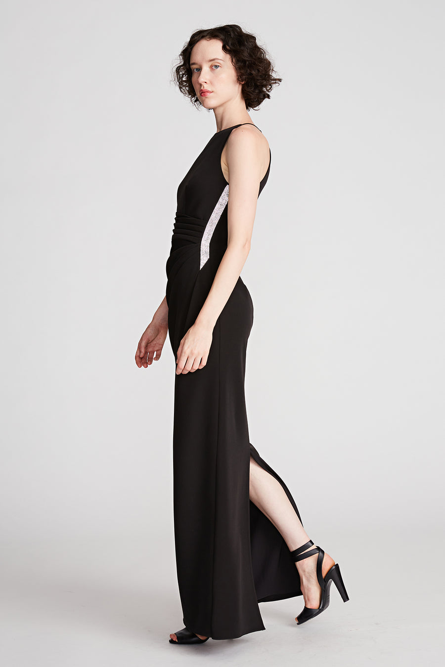 Halston Heritage Annika Gown In Stretch Crepe
