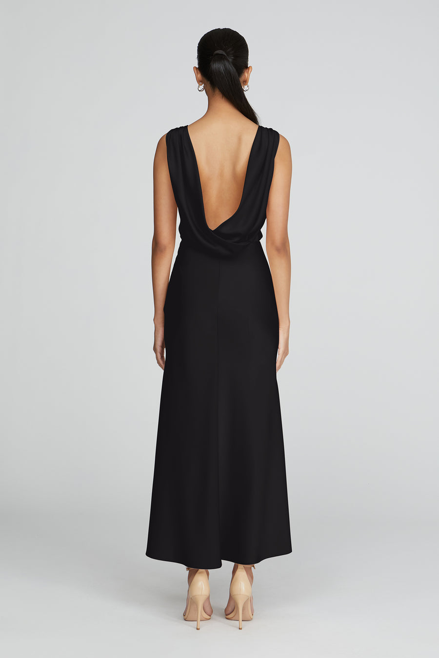 Halston Heritage Aubrie Satin Midi