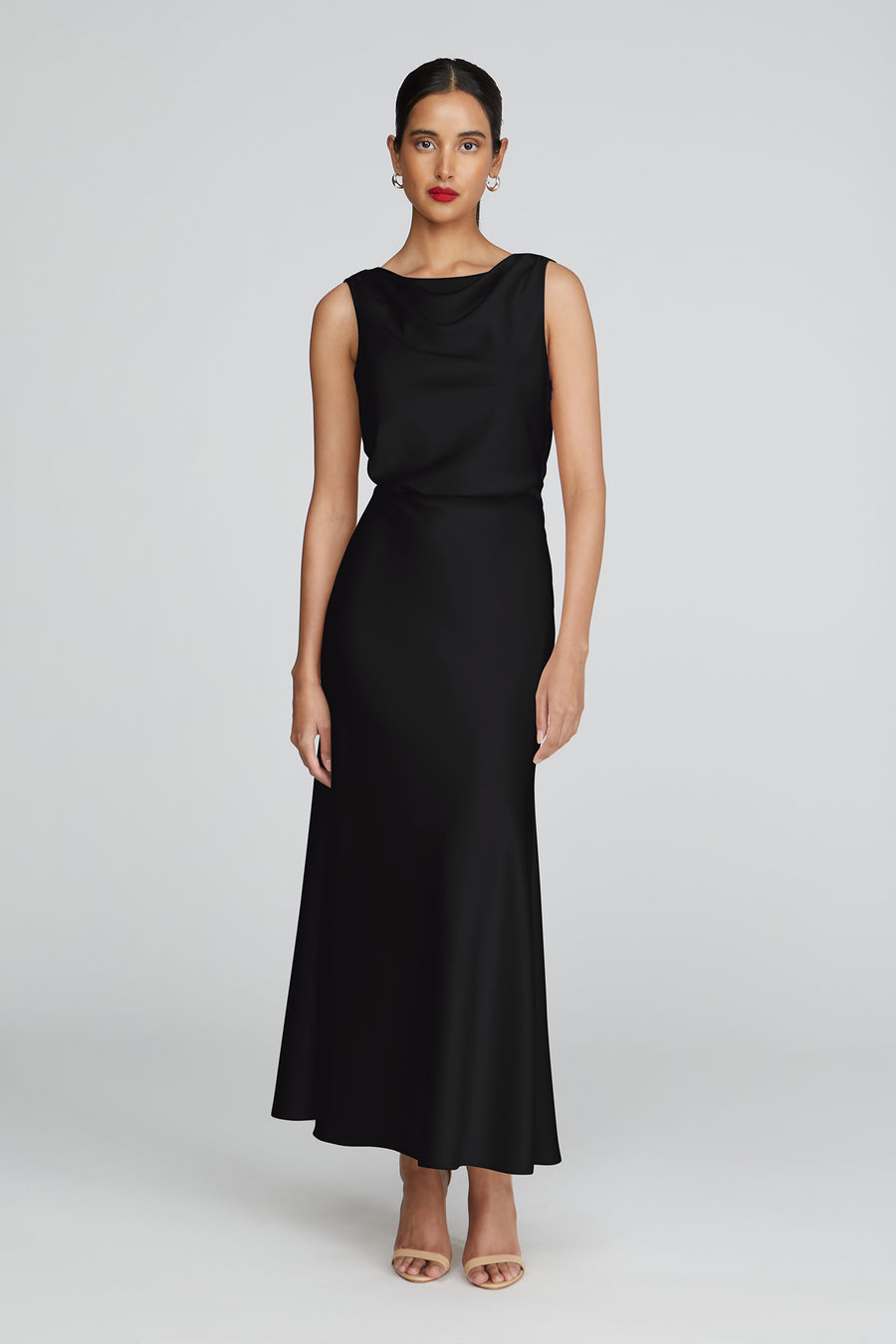 halston heritage Aubrie Satin Midi