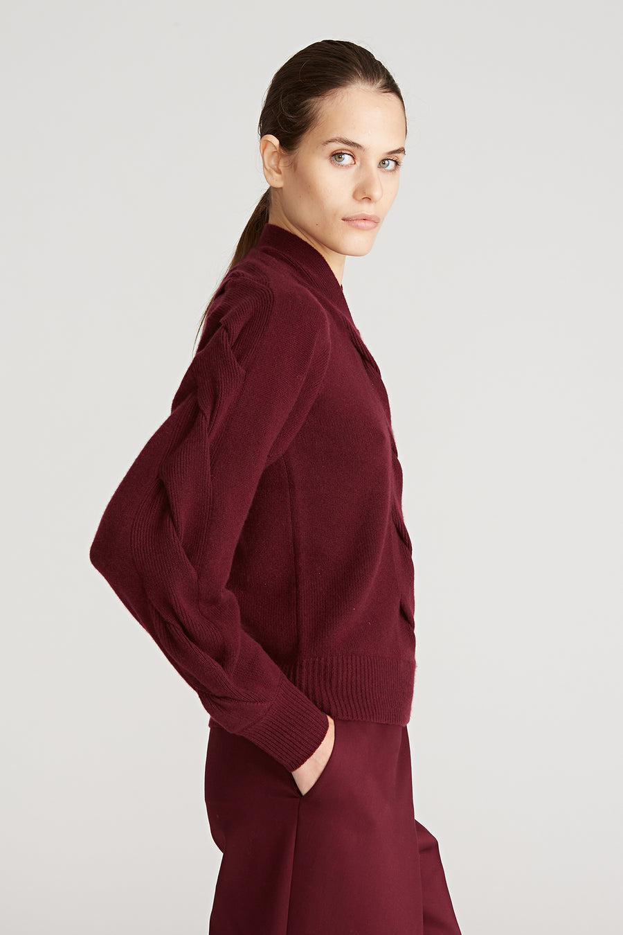 Halston Heritage Auden Wool Cash Cable Shrug