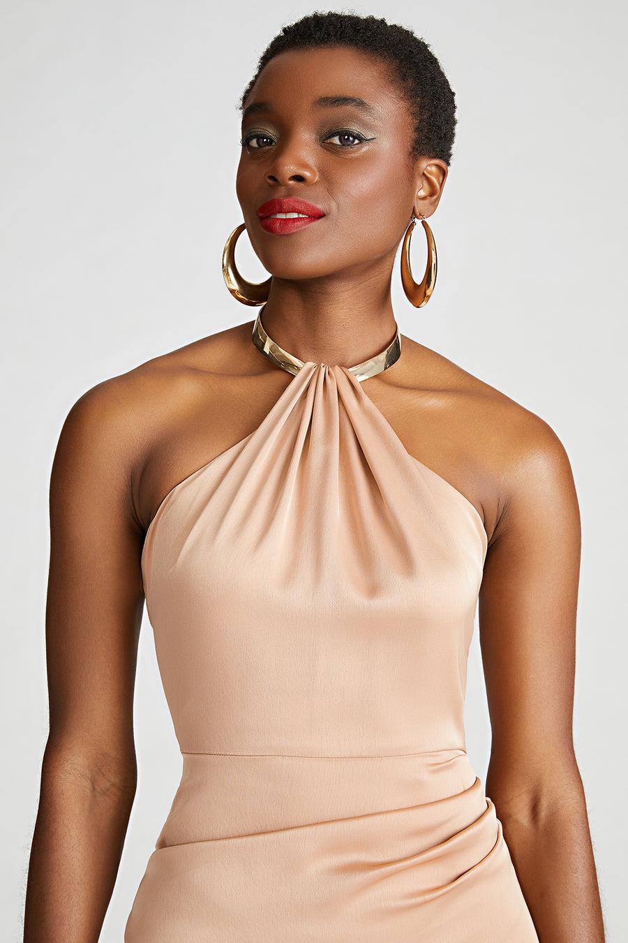 Halston Heritage Beverly Dress In Satin