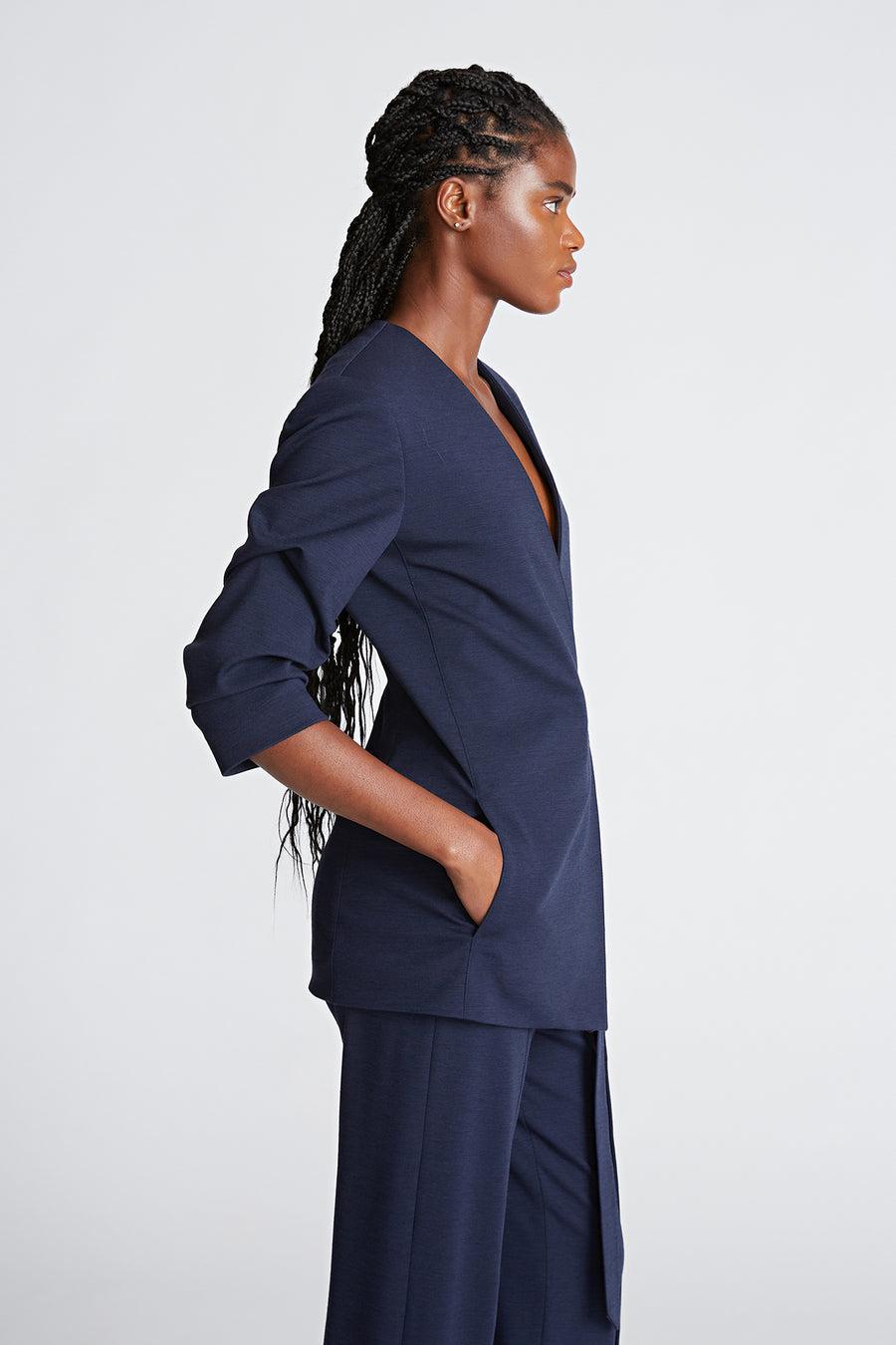 Halston Heritage Bexley Jacket In Knit Suiting