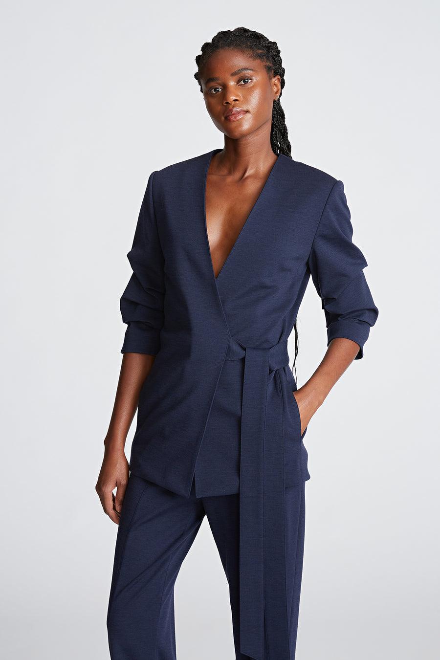 Halston Heritage Bexley Jacket In Knit Suiting