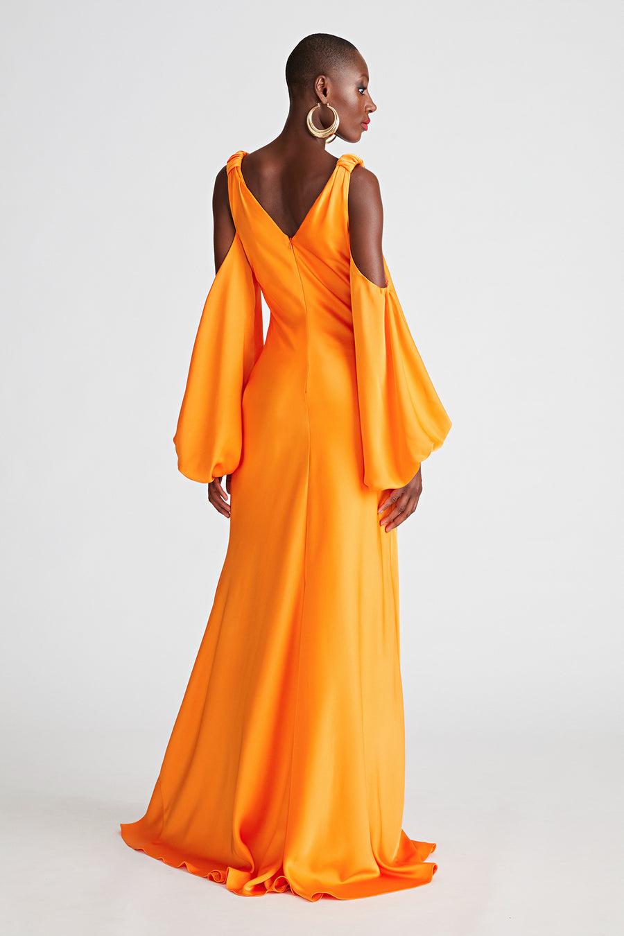 Halston Heritage Binnie Gown In Satin