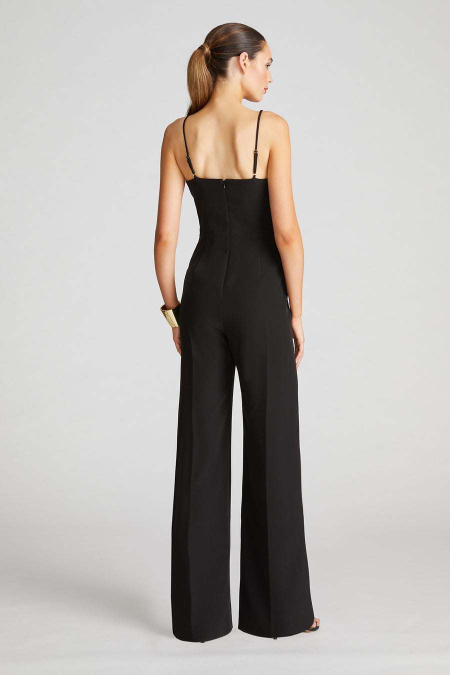 Halston Heritage Brea Jumpsuit In Stretch Crepe