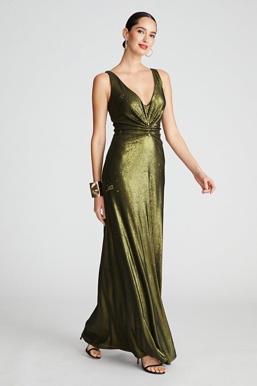Halston Heritage Cassandra Gown In Sequin