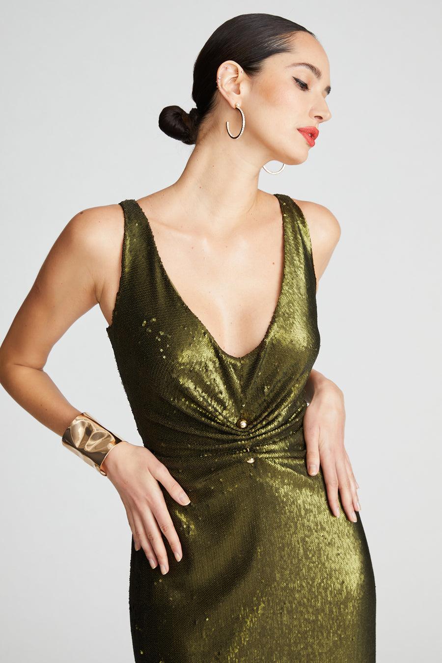 Halston Heritage Cassandra Gown In Sequin