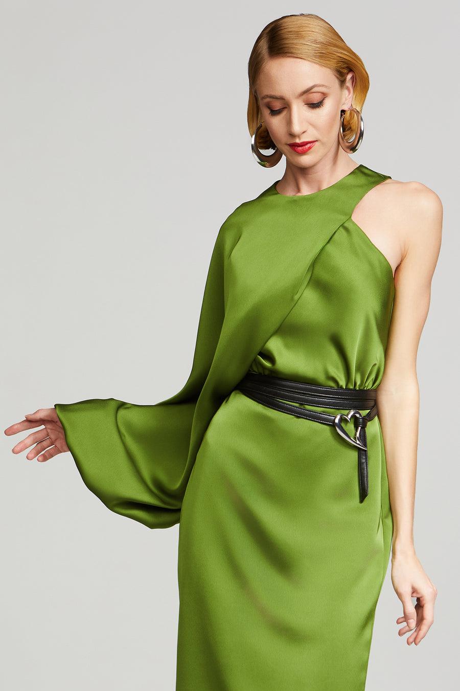 Halston Heritage Christa Dress In Satin