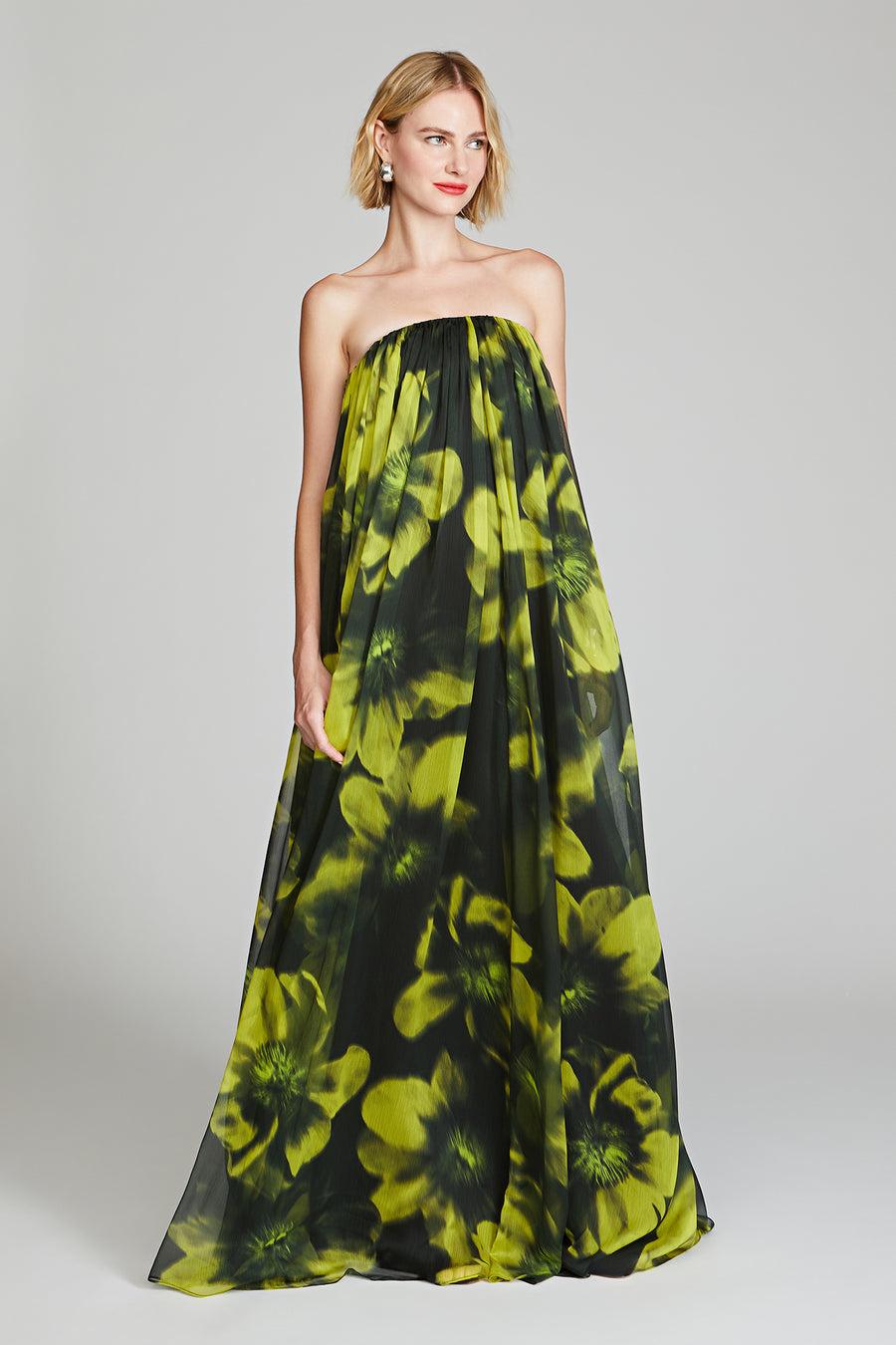 halston heritage Claudette Chiffon Gown