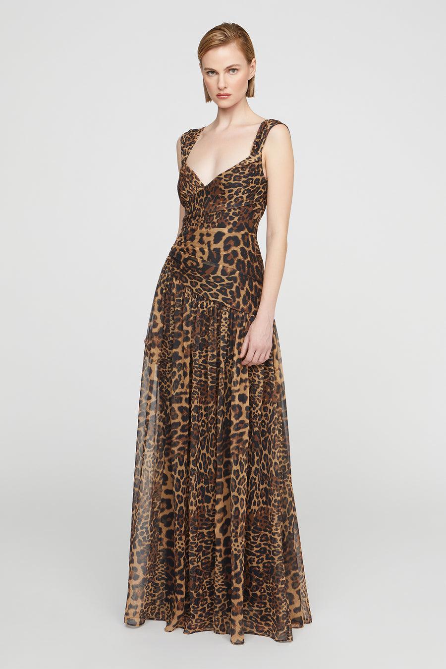 Halston Heritage Claudia Chiffon Gown