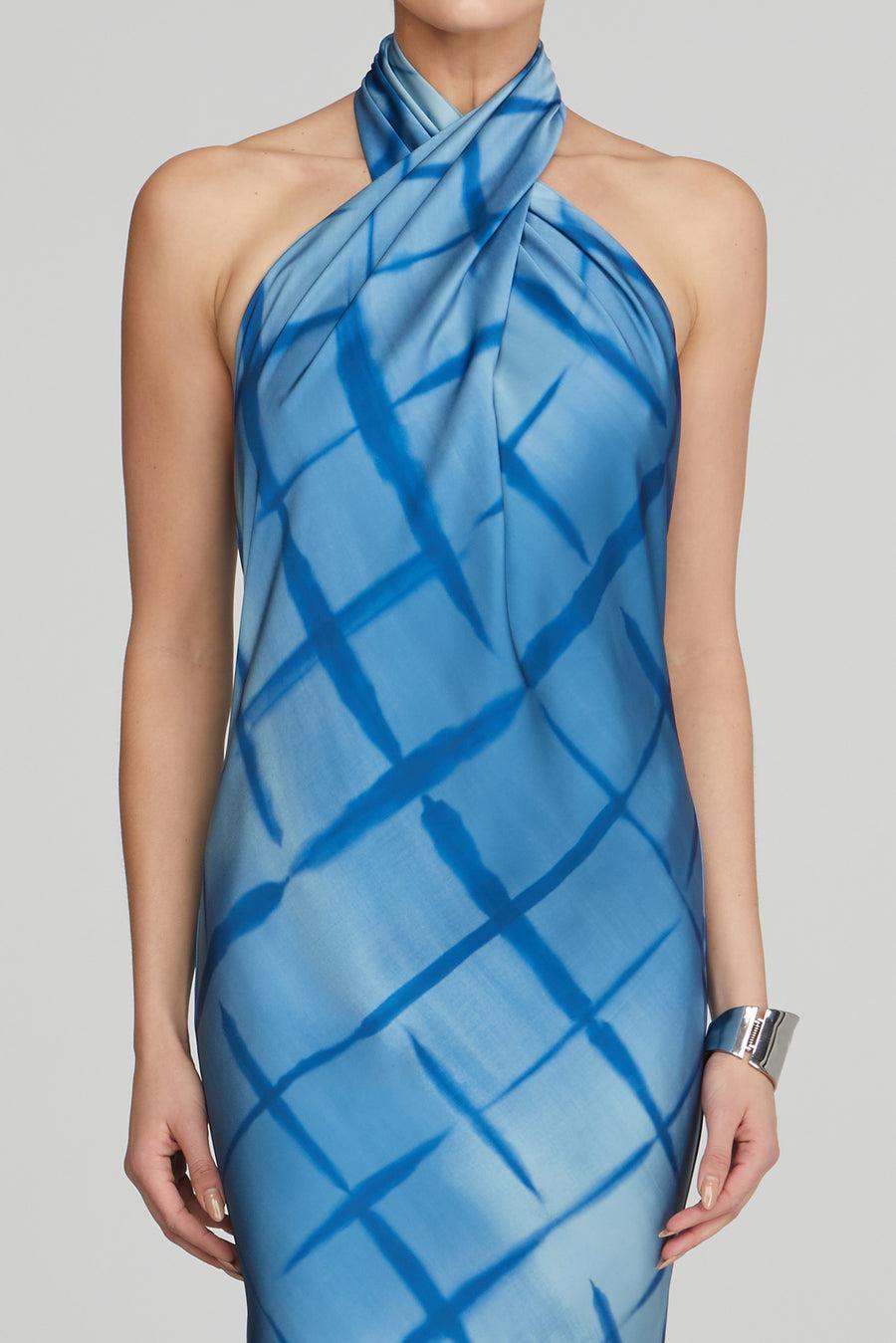 Halston Heritage Corinne Printed Satin Gown