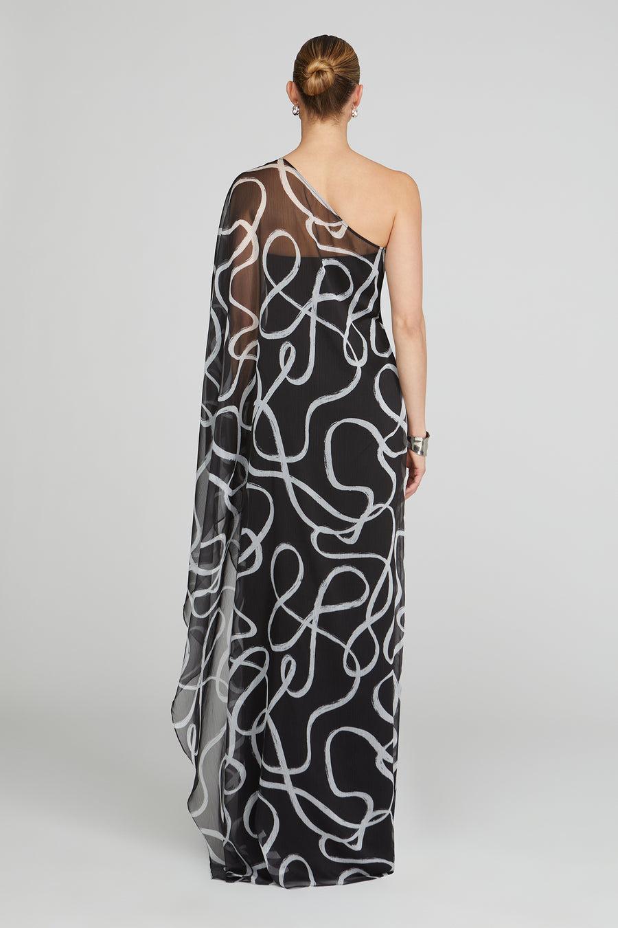 Halston Heritage Elodie Chiffon Caftan