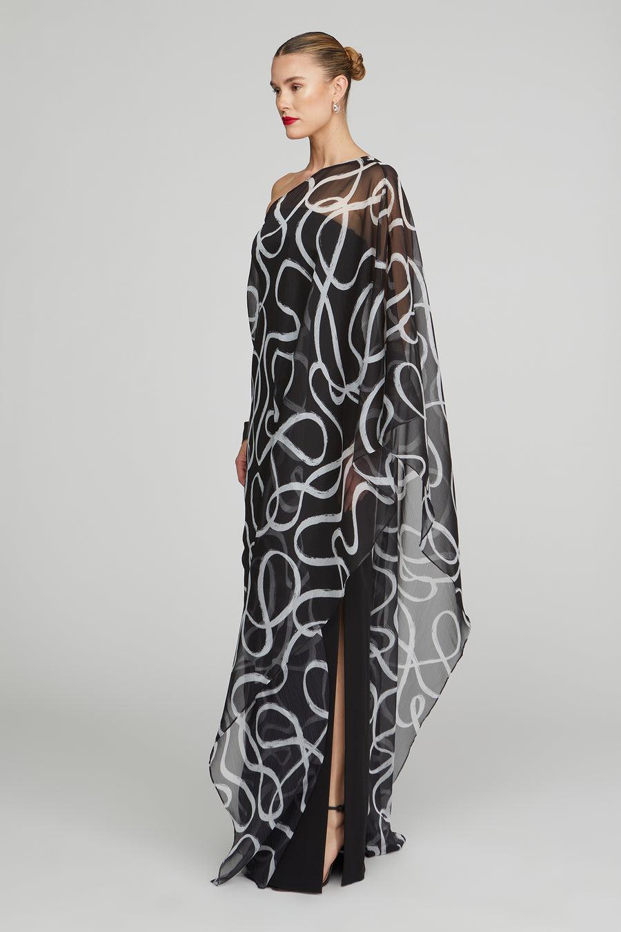 Halston Heritage Elodie Chiffon Caftan