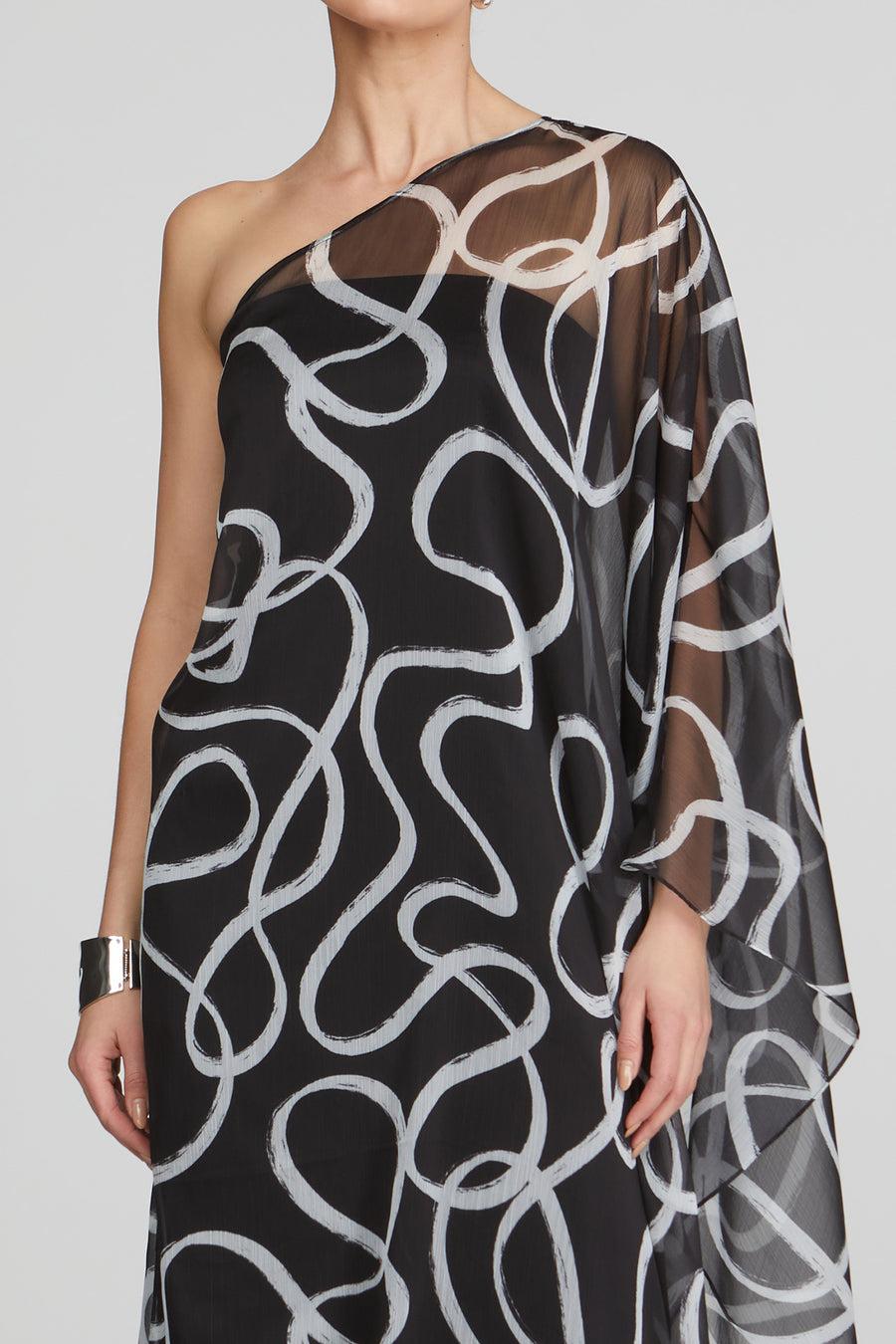 Halston Heritage Elodie Chiffon Caftan