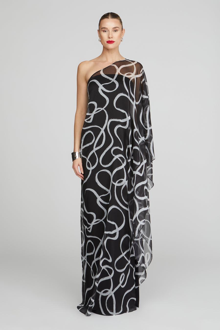 halston heritage Elodie Chiffon Caftan