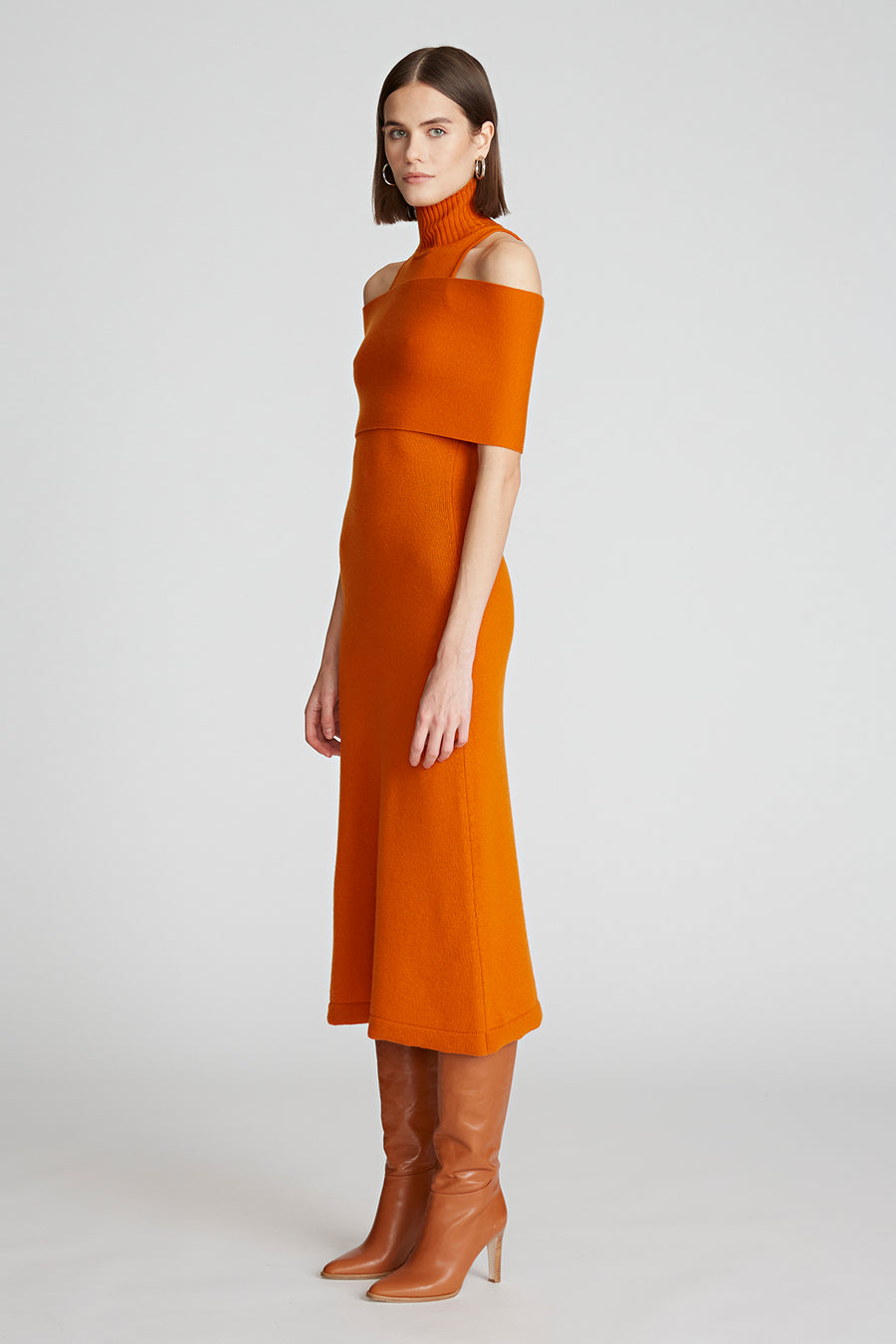Halston Heritage Ensley Dress In Wool And Cashmere