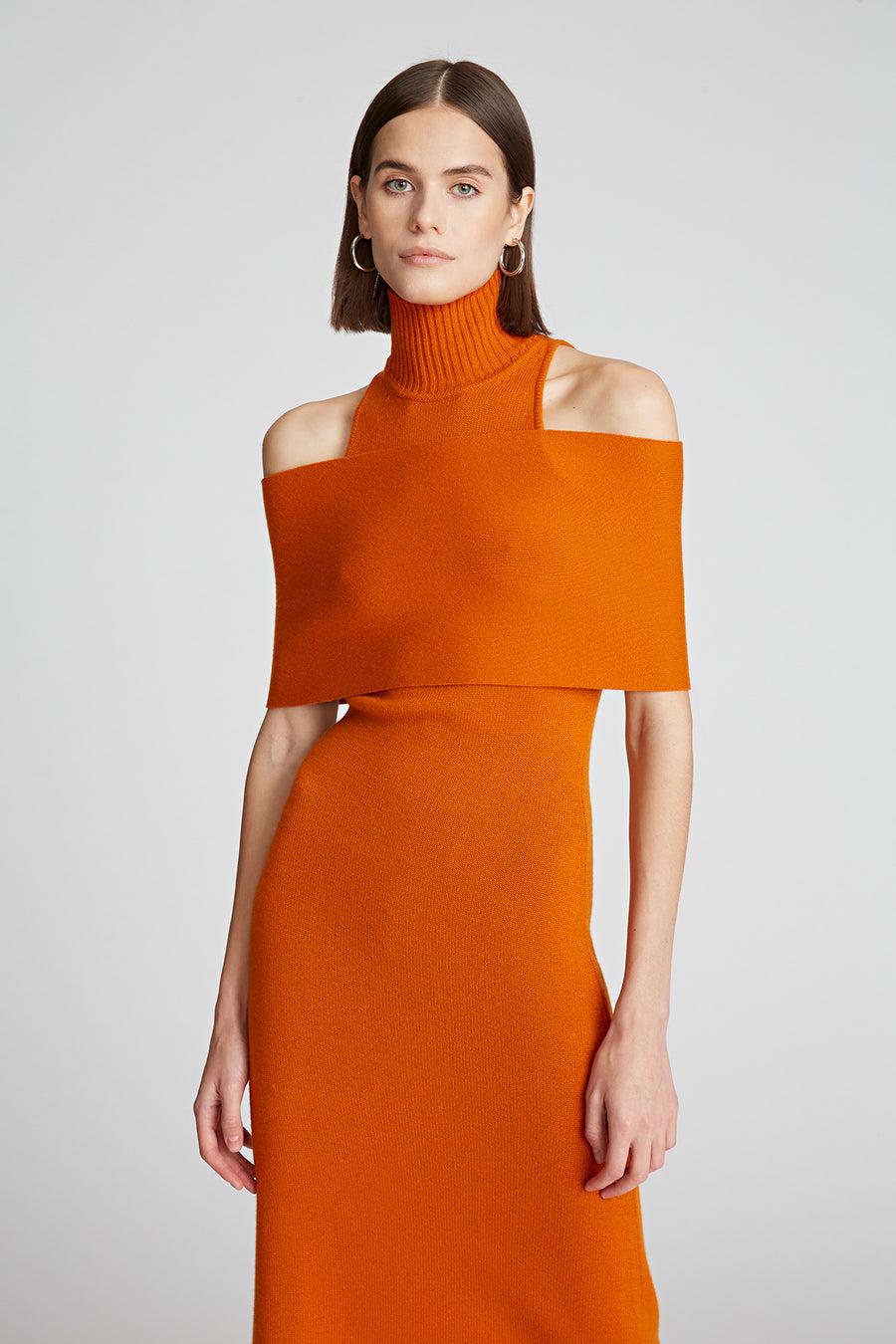 Halston Heritage Ensley Dress In Wool And Cashmere