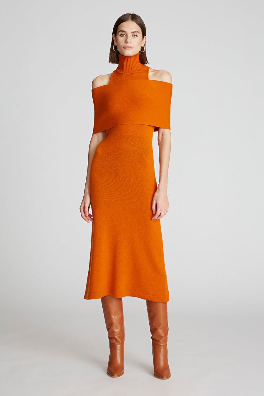 halston heritage Ensley Dress In Wool and Cashmere
