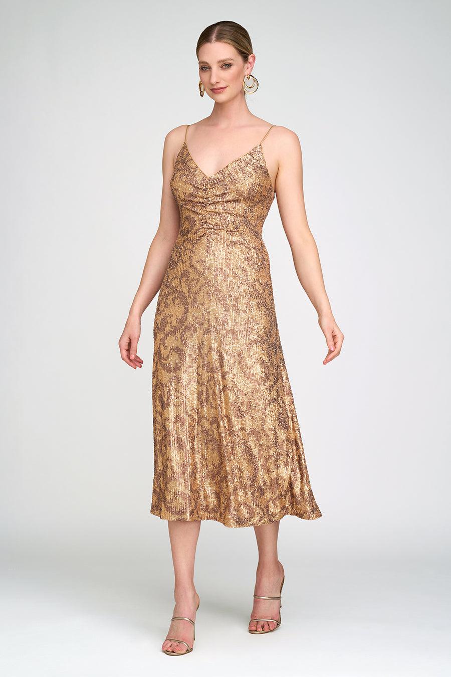 Halston Heritage Essence Dress In Leo Sequin