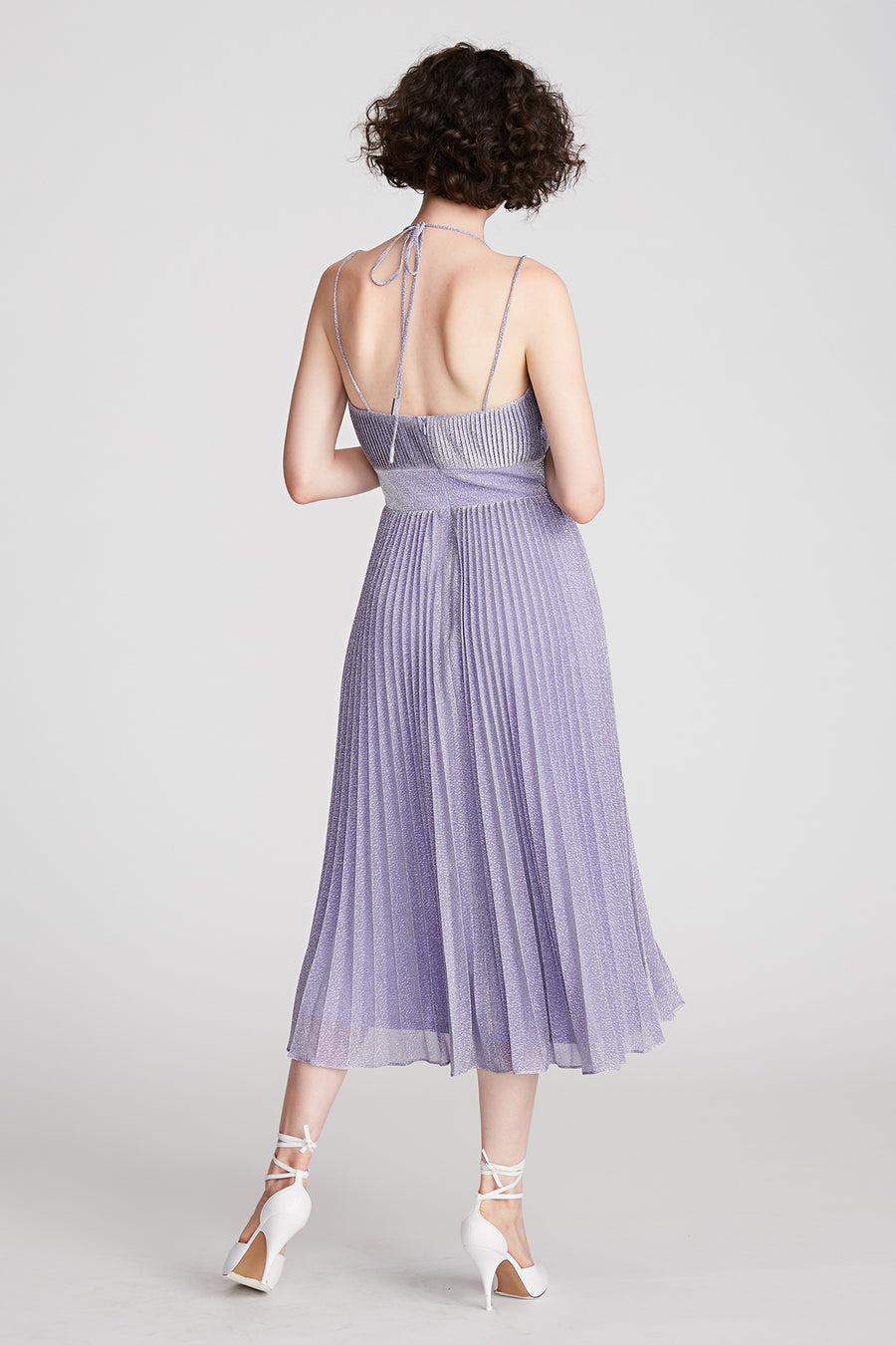 Halston Heritage Evelia Dress In Shimmer Jersey
